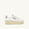 ZAPATILLAS DE PLATAFORMA MEDALIST EN PIEL BLANCA Y ROSA POLVO ZAPATILLAS DE PLATAFORMA MEDALIST EN PIEL BLANCA Y ROSA POLVO