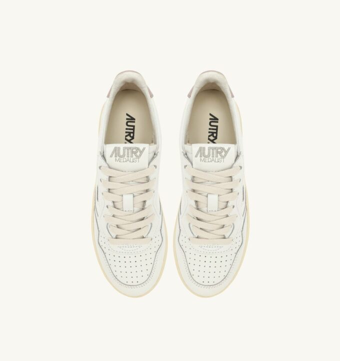 ZAPATILLAS DE PLATAFORMA MEDALIST EN PIEL BLANCA Y ROSA POLVO ZAPATILLAS DE PLATAFORMA MEDALIST EN PIEL BLANCA Y ROSA POLVO