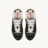 ZAPATILLAS HYPERWAY DE ANTE Y MALLA EN TONOS NEGROS Y PLATEADOS