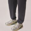 ZAPATILLAS HYPERWAY DE PIEL LAMINADA Y MALLA EN TONOS PLATEADOS Y MALVADO