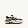 ZAPATILLAS HYPERWAY DE PIEL LAMINADA Y MALLA NEGRAS Y PLATEADAS