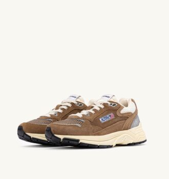 ZAPATILLAS HYPERWAY EN MALLA Y ANTE COLOR CIGARRO Y PLATA