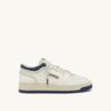 ZAPATILLAS MED-WAY EN PIEL COLOR MALVAVISCO Y AZUL ENSIGN