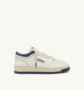 ZAPATILLAS MED-WAY EN PIEL COLOR MALVAVISCO Y AZUL ENSIGN