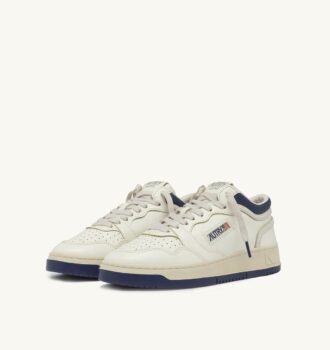 ZAPATILLAS MED-WAY EN PIEL COLOR MALVAVISCO Y AZUL ENSIGN
