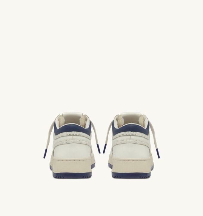 ZAPATILLAS MED-WAY EN PIEL COLOR MALVAVISCO Y AZUL ENSIGN