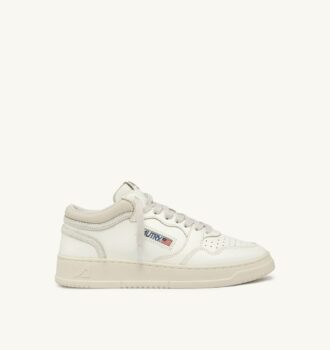 ZAPATILLAS MED-WAY EN PIEL COLOR MALVAVISCO Y BLANCO