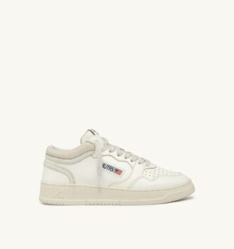 ZAPATILLAS MED-WAY EN PIEL COLOR MALVAVISCO Y BLANCO