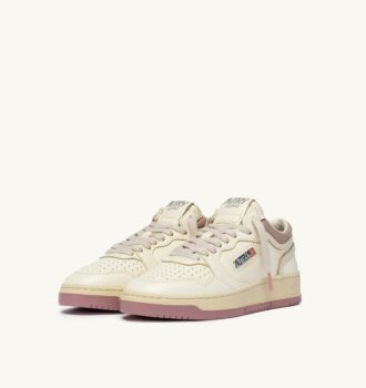 ZAPATILLAS MED-WAY EN PIEL COLOR MARSHMALLOW Y ZEPHYR
