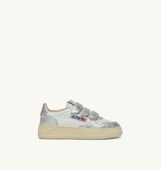 ZAPATILLAS MEDALIST LOW KIDSTRIPES BICOLOR EN PIEL COLOR BLANCO Y PLATA