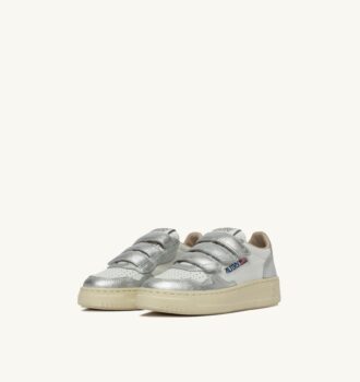 ZAPATILLAS MEDALIST LOW KIDSTRIPES BICOLOR EN PIEL COLOR BLANCO Y PLATA