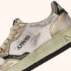 ZAPATILLAS MEDALIST LOW SUPER VINTAGE DE MALLA BLANCA, ANTE DORADO Y CUERO NEGRO ZAPATILLAS MEDALIST LOW SUPER VINTAGE DE MALLA BLANCA, ANTE DORADO Y CUERO NEGRO