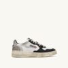 ZAPATILLAS MEDALIST LOW SUPER VINTAGE DE PIEL BLANCA, NEGRA Y PLATEADA ZAPATILLAS MEDALIST LOW SUPER VINTAGE DE PIEL BLANCA, NEGRA Y PLATEADA