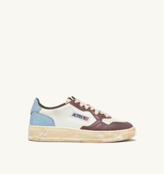 ZAPATILLAS MEDALIST LOW SUPER VINTAGE EN BLANCO, AZUL CELESTIAL Y GRIS TOPO
