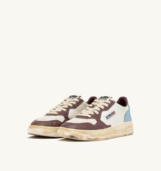 ZAPATILLAS MEDALIST LOW SUPER VINTAGE EN BLANCO, AZUL CELESTIAL Y GRIS TOPO
