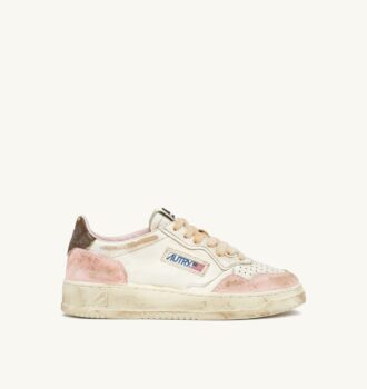 ZAPATILLAS MEDALIST LOW SUPER VINTAGE EN PIEL Y ANTE COLOR NUDE Y SEPIA