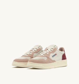 ZAPATILLAS MEDALIST LOW TRICOLOR EN ANTE BLANCO, MORADO Y COLOR FARD