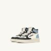 ZAPATILLAS MEDALIST PARA NIÑO DE MEDIANOCHE EN PIEL BLANCA, NEGRA Y AZUL ZAPATILLAS MEDALIST PARA NIÑO DE MEDIANOCHE EN PIEL BLANCA, NEGRA Y AZUL