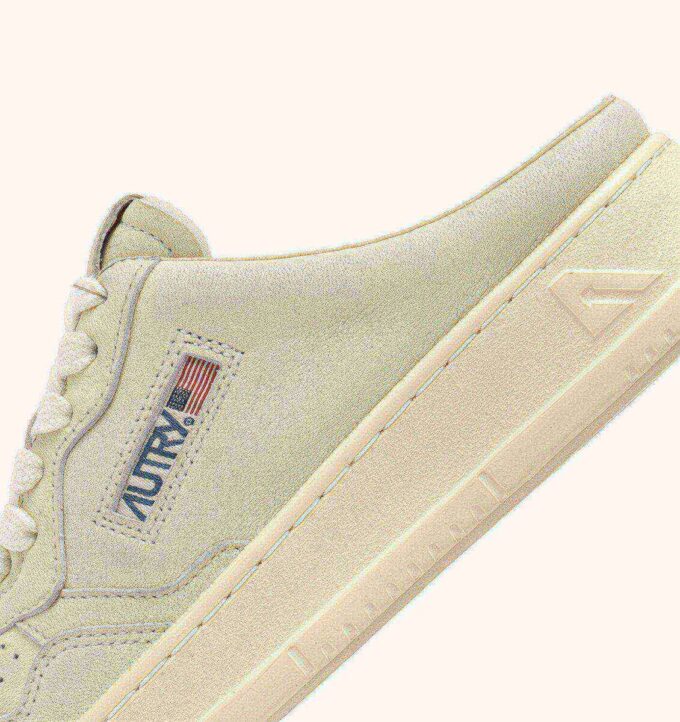 ZAPATILLAS MULE MEDALIST DE PIEL NAPA BLANCA INVERNAL
