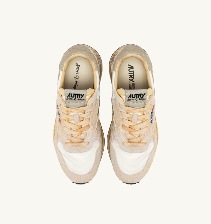 ZAPATILLAS REELWIND SUPER VINTAGE DE NYLON NATURAL Y ANTE ZAPATILLAS REELWIND SUPER VINTAGE DE NYLON NATURAL Y ANTE