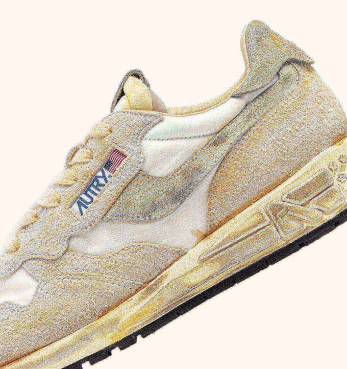 ZAPATILLAS REELWIND SUPER VINTAGE DE NYLON NATURAL Y ANTE ZAPATILLAS REELWIND SUPER VINTAGE DE NYLON NATURAL Y ANTE