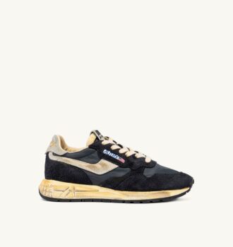 ZAPATILLAS REELWIND SUPER VINTAGE DE NYLON Y ANTE NEGROS