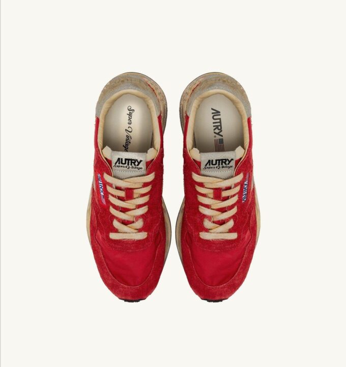 ZAPATILLAS REELWIND SUPER VINTAGE DE NYLON Y ANTE ROJOS ZAPATILLAS REELWIND SUPER VINTAGE DE NYLON Y ANTE ROJOS