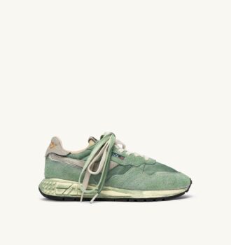 ZAPATILLAS REELWIND SUPER VINTAGE EN NYLON Y ANTE COLOR VERDE CAZADOR