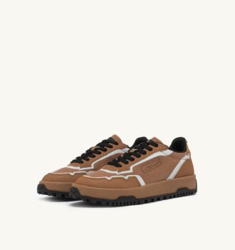ZAPATILLAS WILDPACE LOW DE NYLON RIPSTOP Y CUERO COLOR AZÚCAR MARRÓN Y REFLEX