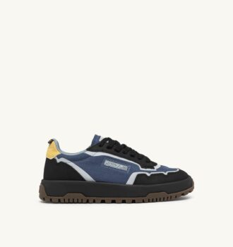 ZAPATILLAS WILDPACE LOW EN NYLON RIPSTOP Y CUERO COLOR AZUL OSCURO Y NEGRO