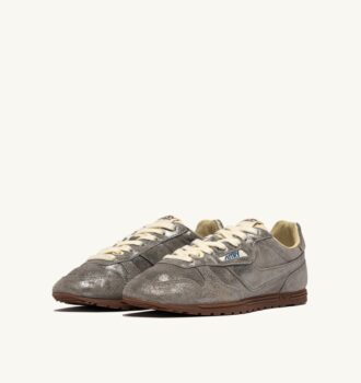 ZAPATILLAS WINDSPIN DE ANTE PLATEADO CON BRILLO