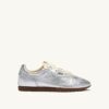 ZAPATILLAS WINDSPIN DE PIEL LAMINADA EN TONO PLATEADO