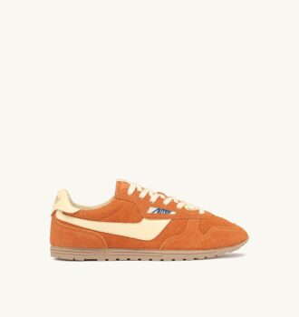 ZAPATILLAS WINDSPIN EN ANTE Y CUERO COLOR FANTA Y RUTABAGA