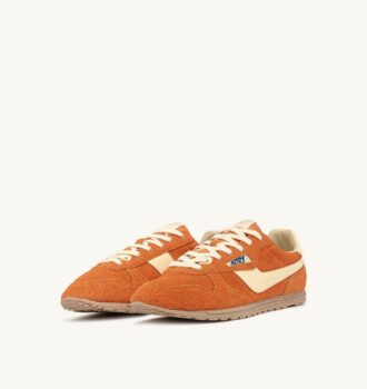 ZAPATILLAS WINDSPIN EN ANTE Y CUERO COLOR FANTA Y RUTABAGA