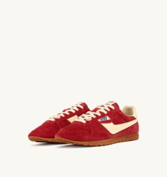 ZAPATILLAS WINDSPIN EN ANTE Y CUERO COLOR ROJO IMPERIAL Y COLINABO