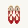 ZAPATILLAS WINDSPIN EN ANTE Y CUERO COLOR ROJO IMPERIAL Y COLINABO